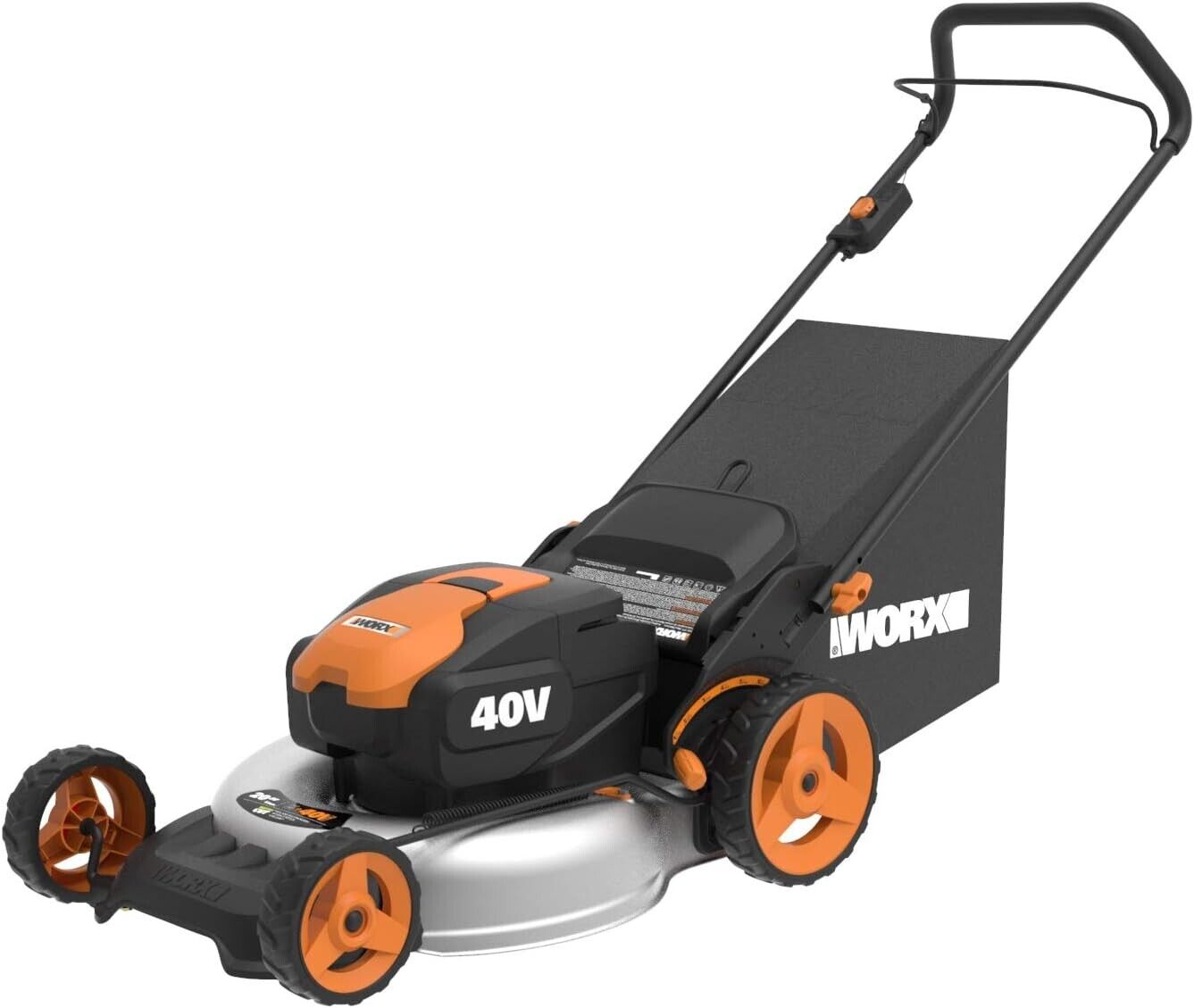 WORX Akku Rasenmäher 48 cm  WG751E 40V mit 2 x Akku 20V, 4Ah und Ladegerät B-ware Beschädigte Verpackung