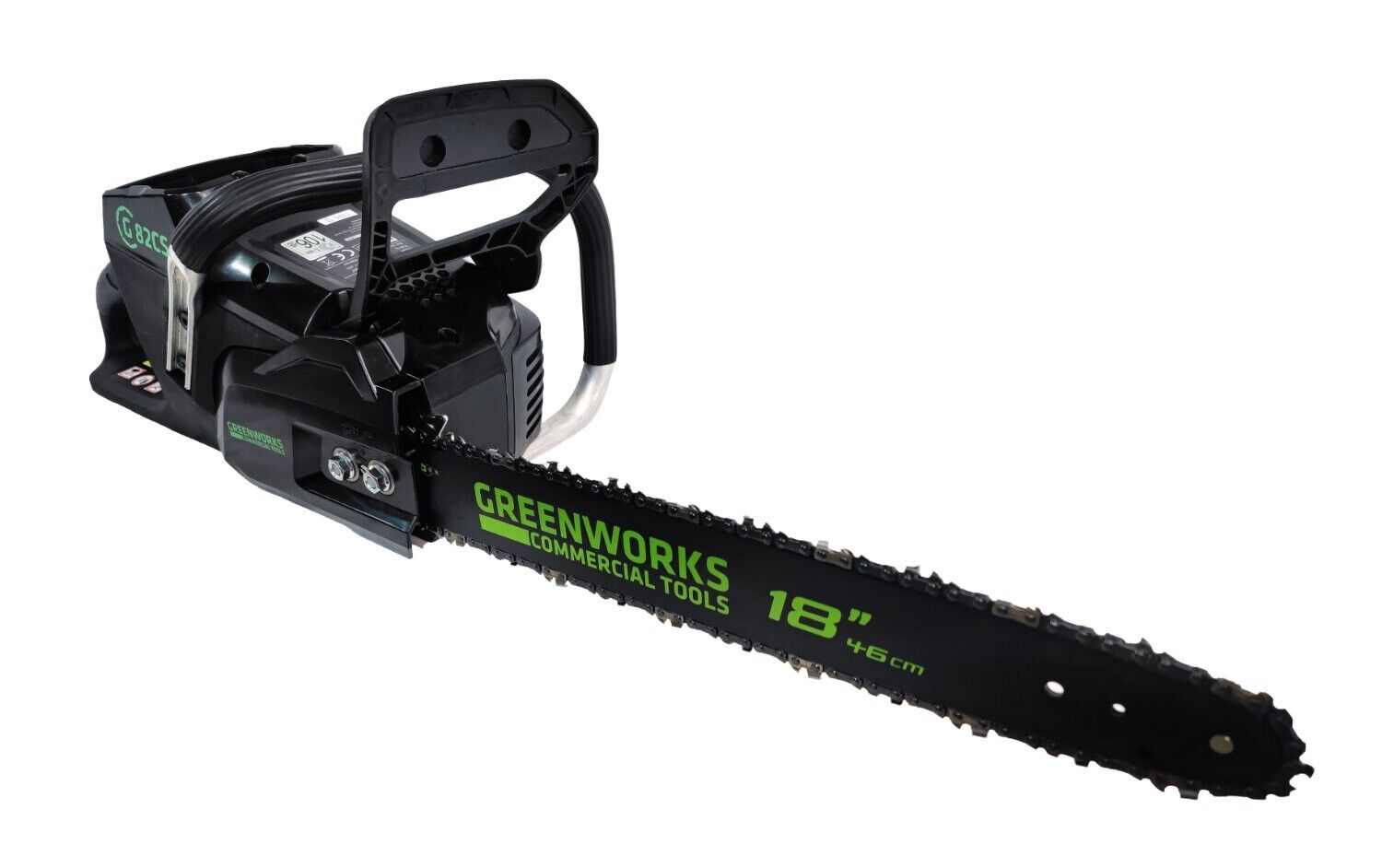 Greenworks 82 V Akku-Kettensäge GC82CS 45cm 14 Zoll ohne Akku im Koffer