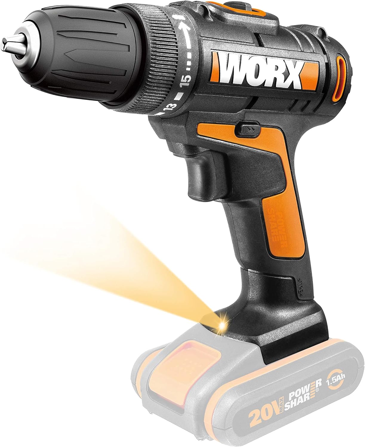 WORX WX101.9 Akku Bohrschrauber 20V Max Akkuschrauber 30Nm ohne Akku & Ladegerät